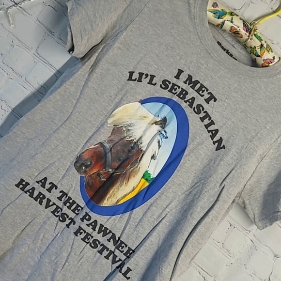 Parks and Recreation I Met Lil Sebastian Pawnee Indiana Harvest Festival Tee S - Picture 8 of 15